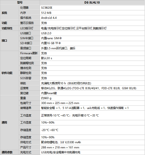 DS-3LHL10规格参数