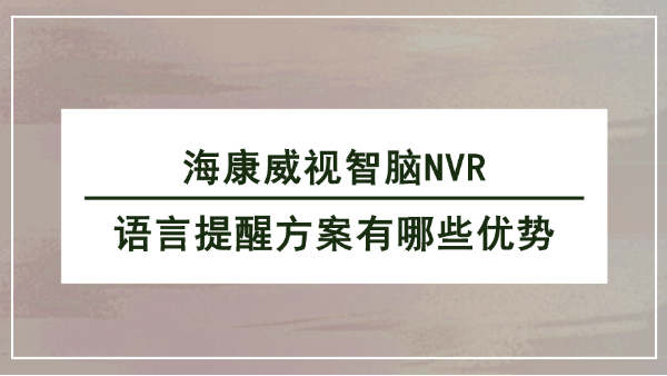 海康威视智脑NVR语言提醒方案有哪些优势