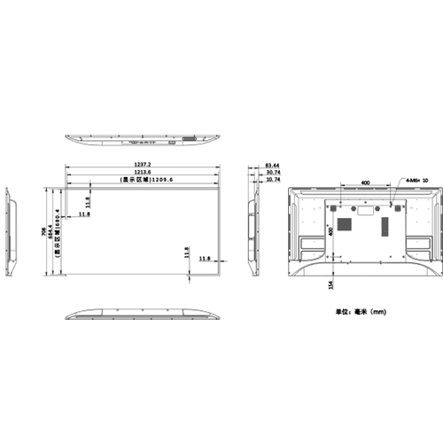 海康威视显示器DS-D5055UP55寸4K监控显示器