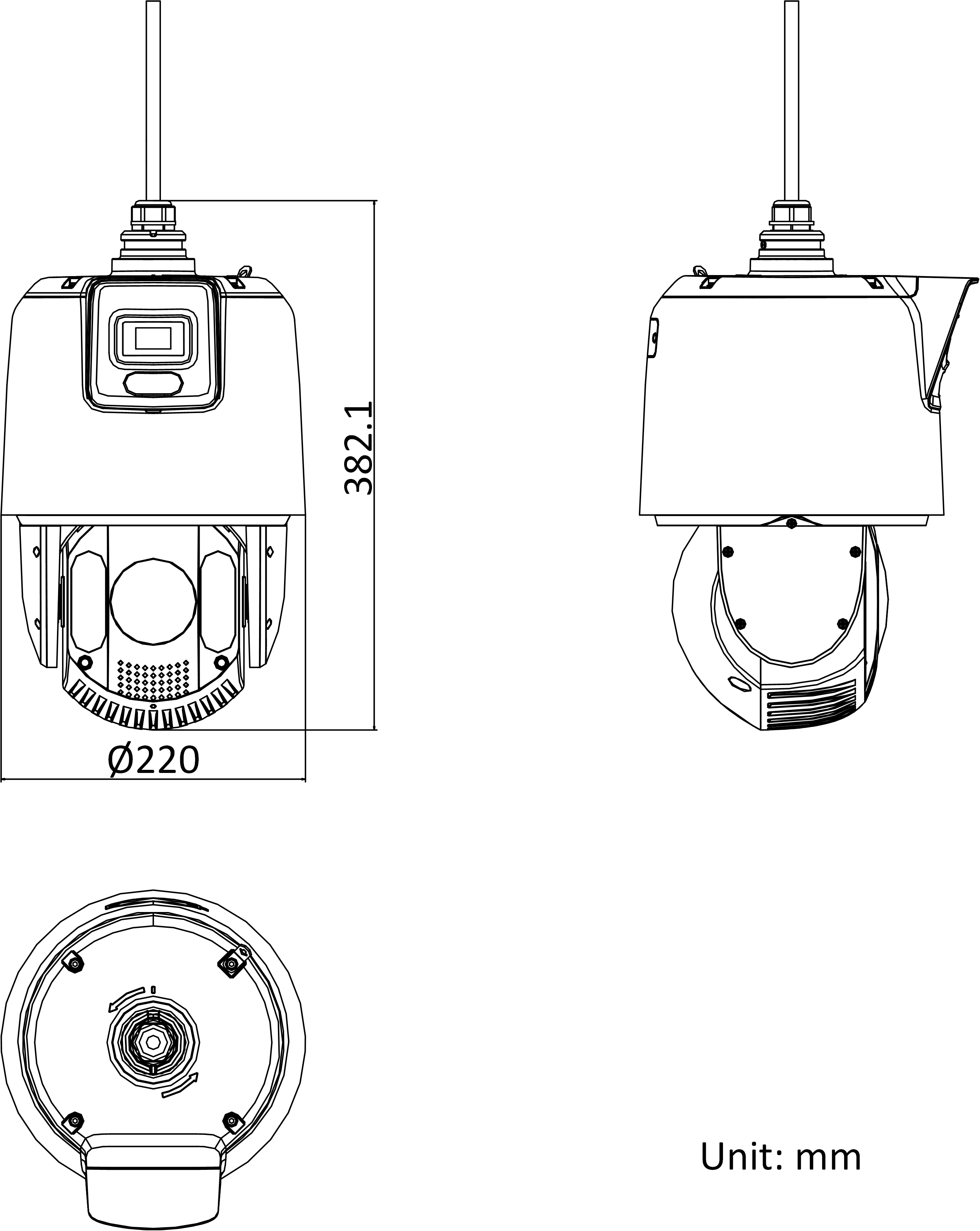 iDS-2SE7C144IW-DB产品尺寸