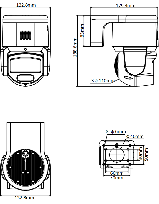 iDS-2PT3S40BW-DE产品尺寸