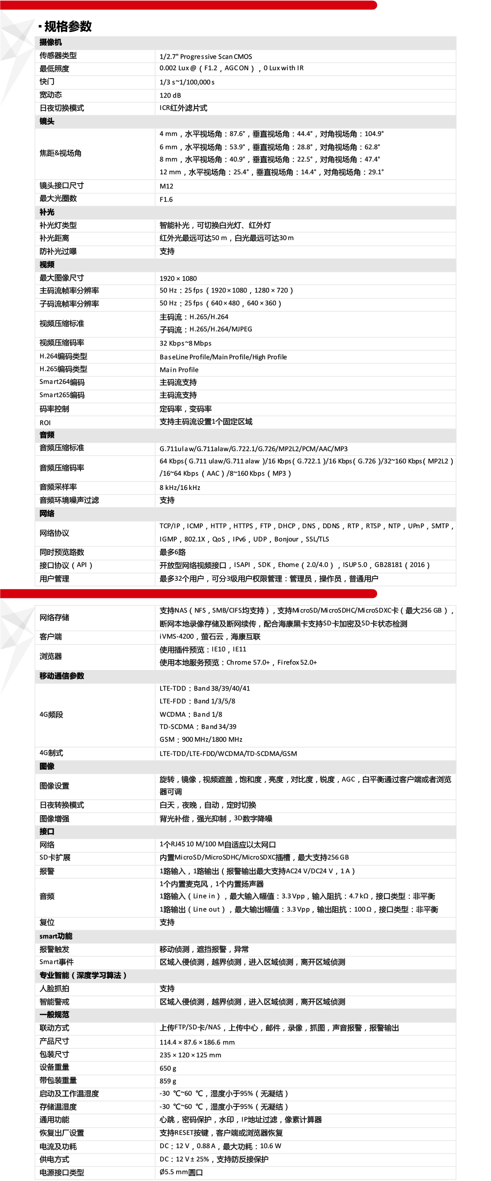 DS-2CD2T26XMA4-LGLSES产品参数