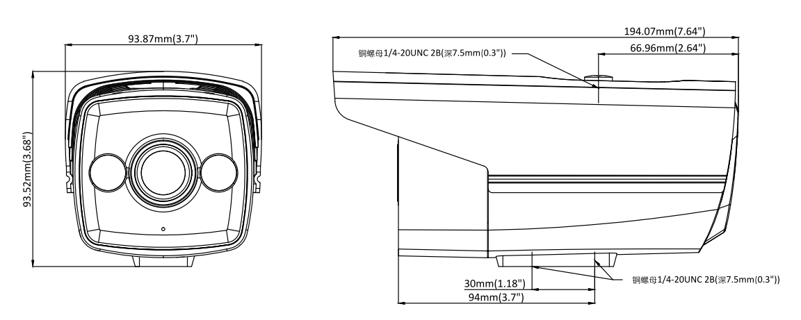 DS-2XD8T86E/MD-LS(8mm)产品尺寸