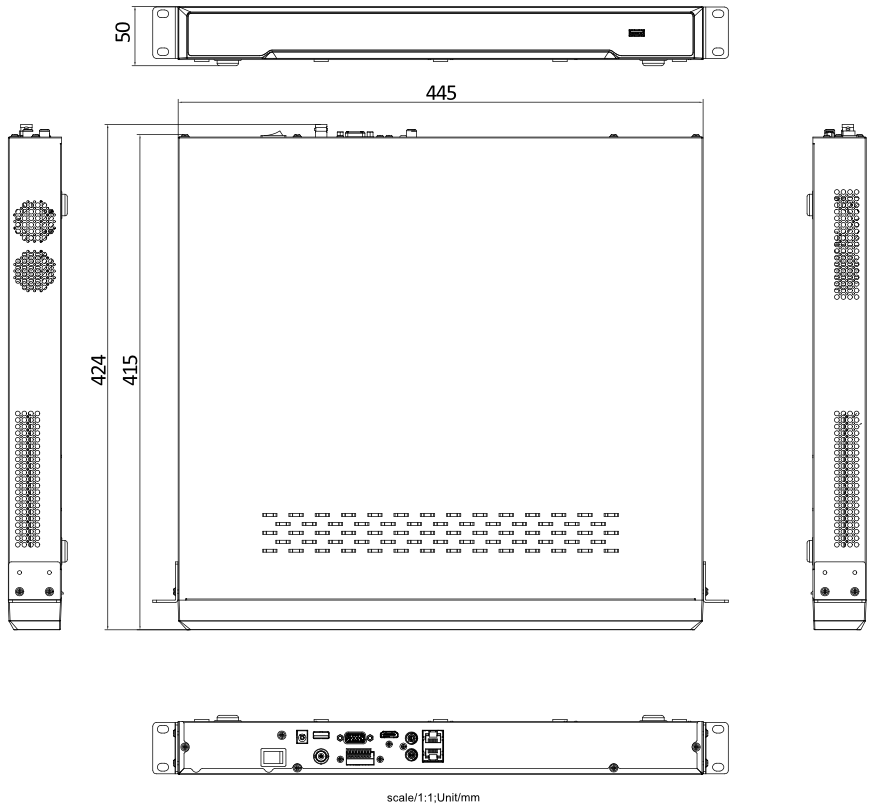 DS-7600N-I3/8P-V3产品尺寸