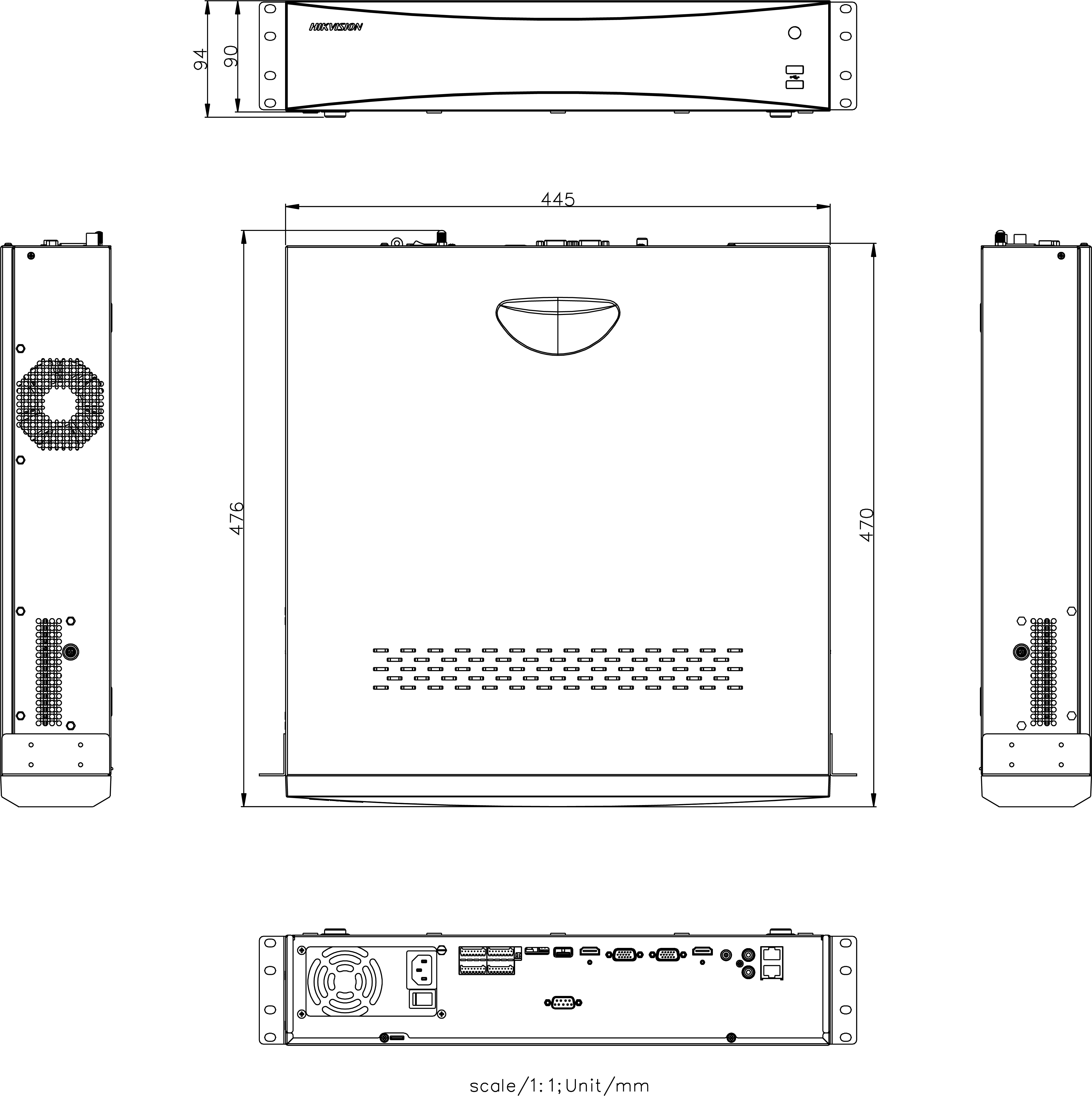 DS-8600NX-I8产品尺寸